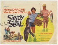 3z406 SANDY THE SEAL TC '69 Marianne Koch, great image of kids feeding fish to seal!