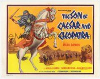 3z427 SON OF CAESAR & CLEOPATRA TC '64 art of Mark Damon on horse, Il Figlio Di Cleopatra!