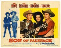 3z896 SON OF PALEFACE LC #8 '52 c/u of Roy Rogers w/ guitar, Bob Hope & sexy Jane Russell singing!