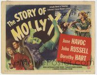 3z435 STORY OF MOLLY X TC '49 bad girl June Havoc ends up in woman's prison!
