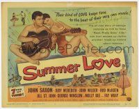 3z439 SUMMER LOVE TC '58 very young John Saxon plays guitar with pretty girl!