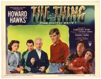 3z019 THING LC #5 '51 Howard Hawks classic, Margaret Sheridan, Dierkes, Frees & another staring down
