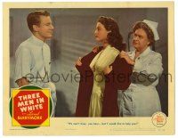 3z935 THREE MEN IN WHITE LC #2 '44 Van Johnson can't keep sexy Ava Gardner but wants to help her!