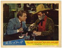 3z943 TIME OF YOUR LIFE LC #7 '47 cool image of James Cagney handing James Barton a gun!