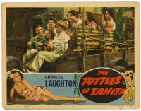 3z957 TUTTLES OF TAHITI LC '42 Charles Laughton driving Drake and others in a South Seas adventure