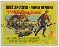 3z470 UNFORGIVEN TC '60 Burt Lancaster, Audrey Hepburn, directed by John Huston!