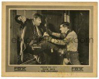 3z964 UNTAMED LC R1920s great close up of Tom Mix trying to push bad guy out the window!