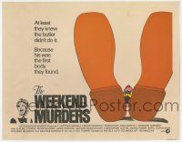 3z485 WEEKEND MURDERS TC '72 at least they knew the butler didn't do it, he was first to die!