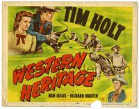 3z486 WESTERN HERITAGE TC '48 artwork of Tim Holt with two smoking guns + beating up bad guys!