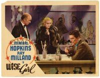 3z986 WISE GIRL LC '37 pretty Miriam Hopkins stares at drinking Ray Milland!