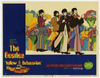 3z151 YELLOW SUBMARINE LC #6 '68 psychedelic art of Beatles John, Paul, Ringo & George with cats!