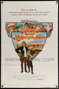4a015 ACE ELI & RODGER OF THE SKIES 1sh '72 pilot Cliff Robertson, written by Steven Spielberg!
