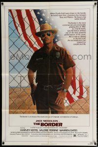 4a108 BORDER 1sh '82 art of Jack Nicholson as border patrol by M. Skolsky, Harvey Keitel