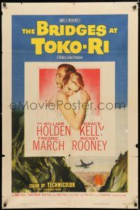 4a117 BRIDGES AT TOKO-RI 1sh '54 Grace Kelly, William Holden, Korean War, by James Michener!