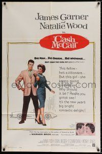 4a148 CASH MCCALL 1sh '60 zillionaire James Garner, Natalie Wood, big bright romantic delight!