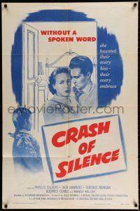 4a201 CRASH OF SILENCE 1sh '53 Phyllis Calvert, Jack Hawkins & deaf mute little girl!