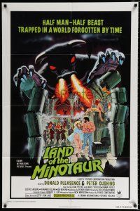 4a248 DEVIL'S MEN 1sh '77 Land of the Minotaur, Robert Tanenbaum fantasy monster art!