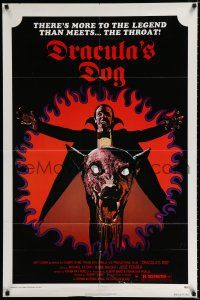4a269 DRACULA'S DOG 1sh '78 Albert Band, wild artwork of the Count and his vampire canine!