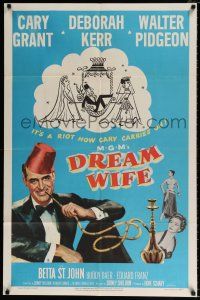 4a271 DREAM WIFE 1sh '53 does gay bachelor Cary Grant choose sexy Deborah Kerr or Betta St. John!