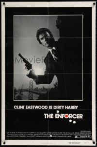 4a289 ENFORCER 1sh '76 Clint Eastwood as Dirty Harry w/.44 magnum & Golden Gate Bridge!