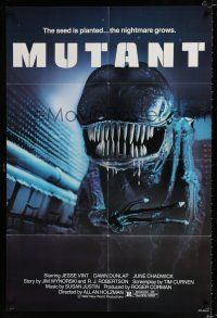 4a318 FORBIDDEN WORLD 1sh '82 Roger Corman, creepy image of alien knock-off, Mutant!