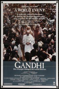 4a348 GANDHI 1sh '82 Ben Kingsley as The Mahatma, directed by Richard Attenborough!
