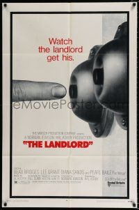 4a480 LANDLORD 1sh '70 erotic image of finger pushing doorbell, directed by Hal Ashby!