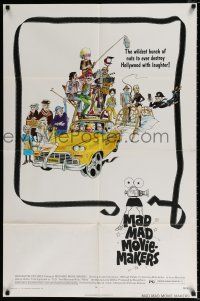 4a520 MAD MAD MOVIEMAKERS 1sh '74 PG adult movies, wacky artwork of film crew!