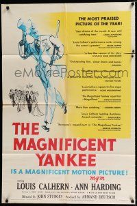 4a524 MAGNIFICENT YANKEE 1sh '51 Louis Calhern as Oliver Wendell Holmes, directed by John Sturges!