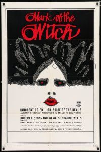 4a539 MARK OF THE WITCH 1sh '70 innocent co-ed, or bride of the Devil, she's been dead 300 years!