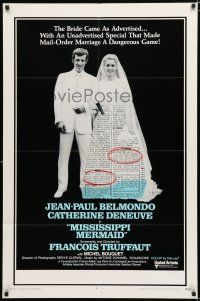 4a567 MISSISSIPPI MERMAID int'l 1sh '70 Truffaut's La Sirene du Mississippi, Belmondo, Deneuve