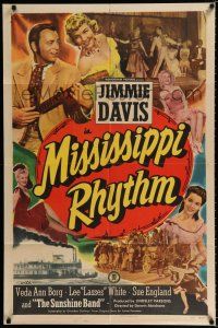 4a568 MISSISSIPPI RHYTHM 1sh '49 Louisiana Governor Jimmie Davis, cool musical images!