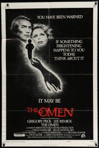 4a616 OMEN style F 1sh '76 Gregory Peck, Lee Remick, Satanic horror, it may be the Omen!