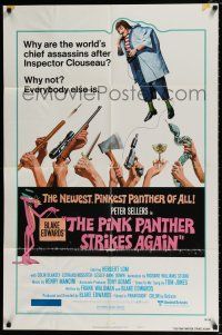 4a657 PINK PANTHER STRIKES AGAIN style B 1sh '76 Peter Sellers is Inspector Clouseau, Geoffrey art!