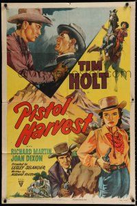 4a660 PISTOL HARVEST style A 1sh '51 Tim Holt, Richard Martin & pretty Joan Dixon in western action
