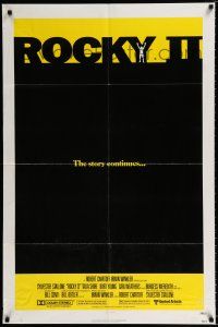 4a716 ROCKY II black box style 1sh '79 Sylvester Stallone vs. Carl Weathers, boxing sequel!