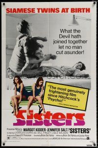 4a778 SISTERS 1sh '73 Brian De Palma, Margot Kidder is a set of conjoined twins!
