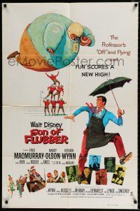 4a797 SON OF FLUBBER 1sh R74 Walt Disney, art of absent-minded professor Fred MacMurray!