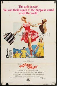 4a800 SOUND OF MUSIC 1sh R73 classic art of Julie Andrews by Terpning, Rodgers & Hammerstein!