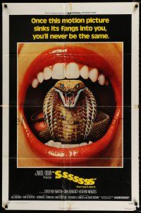 4a810 SSSSSSS 1sh '73 once this motion picture sinks its fangs into you, you'll never be the same!