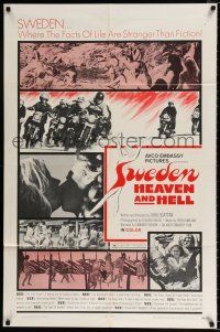 4a854 SWEDEN HEAVEN & HELL int'l 1sh '69 where the facts of life are stranger than fiction!