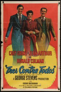 4a859 TALK OF THE TOWN Spanish/U.S. style A 1sh '42 Cary Grant, sexy Jean Arthur & Ronald Colman!