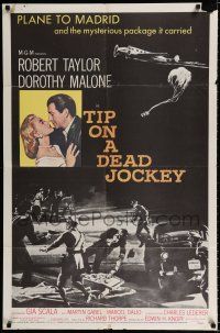 4a892 TIP ON A DEAD JOCKEY 1sh '57 Robert Taylor & Dorothy Malone caught up in a horse race crime!