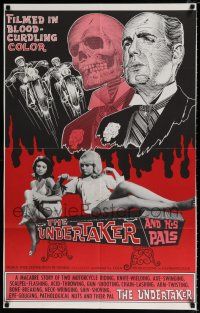 4a932 UNDERTAKER & HIS PALS 1sh '66 a macabre story of 2 pathological motorcycle nuts & their pal!