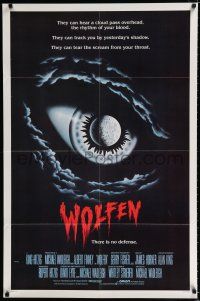 4a976 WOLFEN int'l 1sh '81 really cool horror art of moon & clouds as eye, There is no defense!