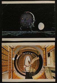 4b176 2001: A SPACE ODYSSEY 2 color 10.5x14 stills '68 Stanley Kubrick, pod on moon, zero gravity!