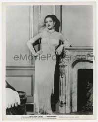 4b086 LULU BELLE 11.25x14 still '48 full-length Dorothy Lamour in low-cut dress by fireplace!