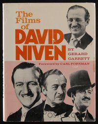 4b346 FILMS OF DAVID NIVEN hardcover book '75 illustrated biography of the English star!