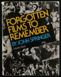4b362 FORGOTTEN FILMS TO REMEMBER hardcover book '80 brief history 50 years of movies!