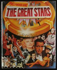 4b377 HOLLYWOOD & THE GREAT STARS English hardcover book '76 images of top actors & actresses!